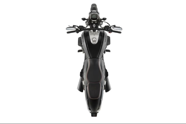 Moto modelo Audace, negro. Marca Motoguzzi